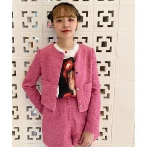 NWT Sister Jane Paradise‎ Tweed Jacket Magenta